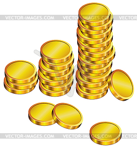 Vector golden coins - vector clip art