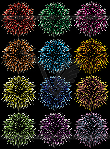 Vector fireworks  - vector clip art