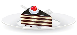 Vector  cake slice - vector image