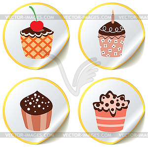Vector cupcakes - vector clip art