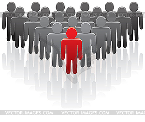 Vector  team and  leader - vector clipart
