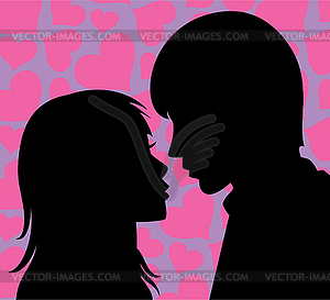 Vector  man and woman - vector clipart