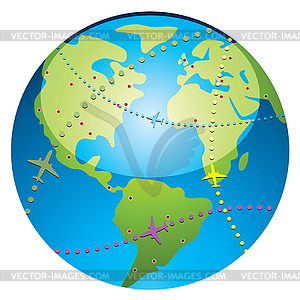 Vector  earth globe - vector clipart