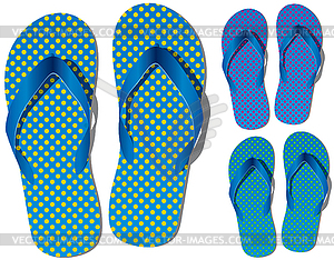 Set of flip flops - vector EPS clipart