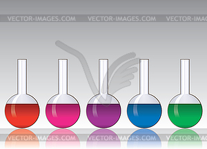 Set of laboratory glassware - vector image