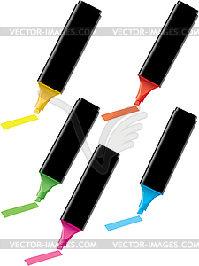 Colorful highlighters  - vector image