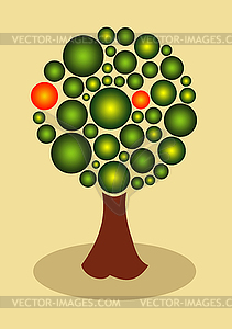 Abstract fruit tree - vector clip art