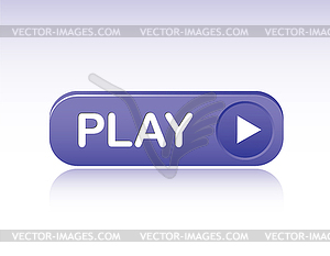 Play button with reflection - vector clipart