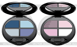 Multicolored eye shadows - vector clipart