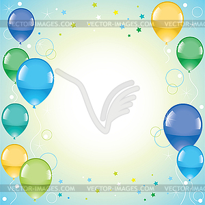 Festive colorful balloons - vector clipart / vector image