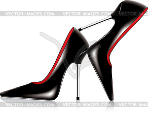 Pair of high heel shoes - royalty-free vector clipart