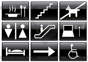 Service signs - vector image