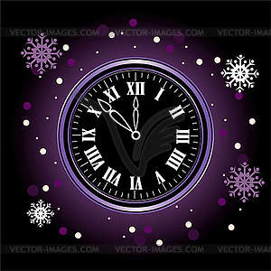 Vintage clock - vector image