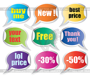 Promo stickers - vector image