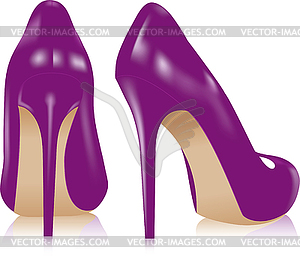 Pair of high heel shoes - vector image