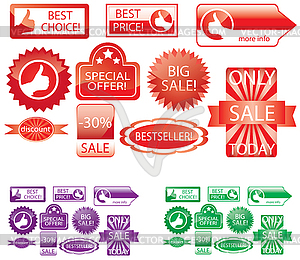 Promo stickers - vector clipart