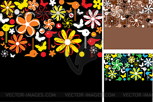 Floral backgrounds - royalty-free vector clipart