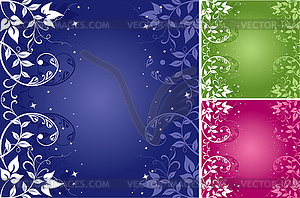 Abstract floral backgrounds - vector EPS clipart