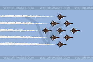 Airplane show - vector image