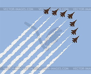 Airplane show - vector clipart