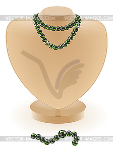 Dummy with beads - vector image