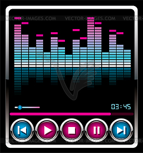 Media player - vector image