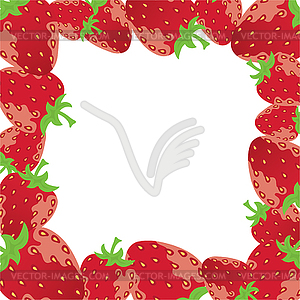 Strawberry frame - color vector clipart