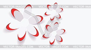 Paper flowers - vector clipart