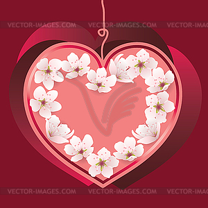Heart for valentine`s day - vector image