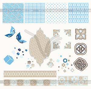 Vintage scrapbooking kit - vector clip art