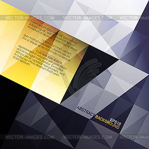 Abstract triangles background. Blue and yellow - royalty-free vector clipart