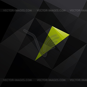 Abstract triangle black background - vector image