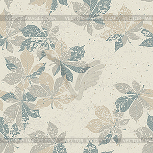 Autumn nature themed seamless pattern, - vector clipart