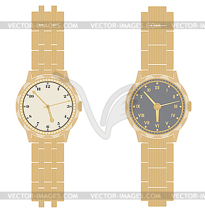 Wristwatch With Bracelet - vector EPS clipart