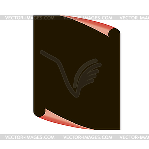 Black sheet of paper - vector clip art