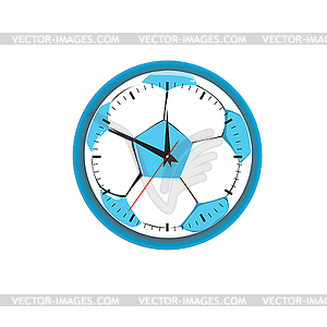 Hours in form of football - vector clipart