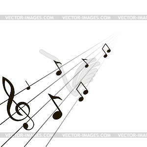 Composition of music notes - vector clipart / vector image