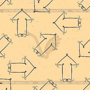 Seamless pattern with grungy arrows - vector clip art