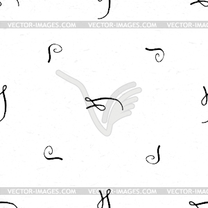 Seamless pattern with calligraphic vignettes - vector clip art