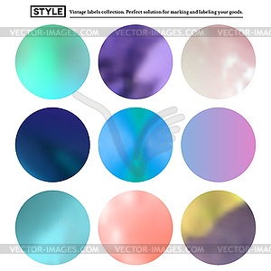 Set of colorful blurred round spots - vector clipart