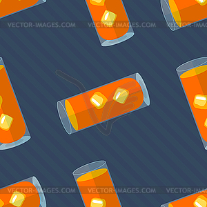 Seamless flat pattern with cocktail glasses - vector image