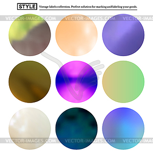 Set of colorful blurred round spots - vector image