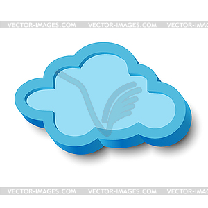 3d cloud frame - vector clipart