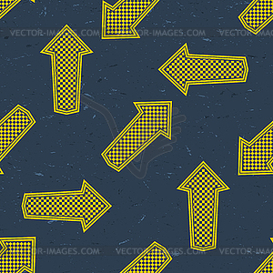 Seamless pattern with grungy arrows - vector image