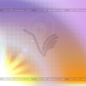 Halftone mosaic with sun flares and bokeh - vector clipart