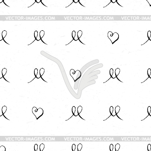 Seamless pattern with calligraphic vignettes - vector clip art