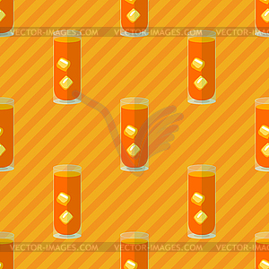 Seamless flat pattern with cocktail glasses - color vector clipart