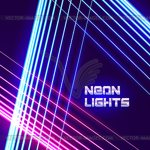 Bright neon lines background - vector EPS clipart