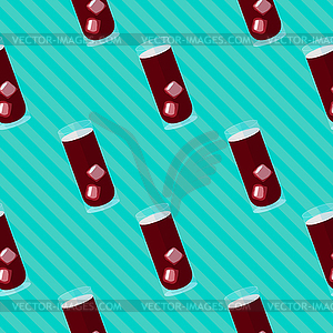 Seamless flat pattern with cocktail glasses - vector clip art