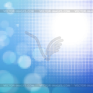 Halftone mosaic with sun flares and bokeh - stock vector clipart